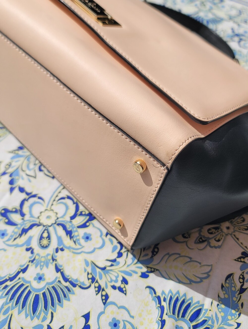 Kate Spade Magnolia Way Large Leather Colorblock Satchel With Strap - Picture 9 of 16